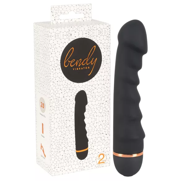 You2Toys - vibrator med räfflor - böjbar - svart