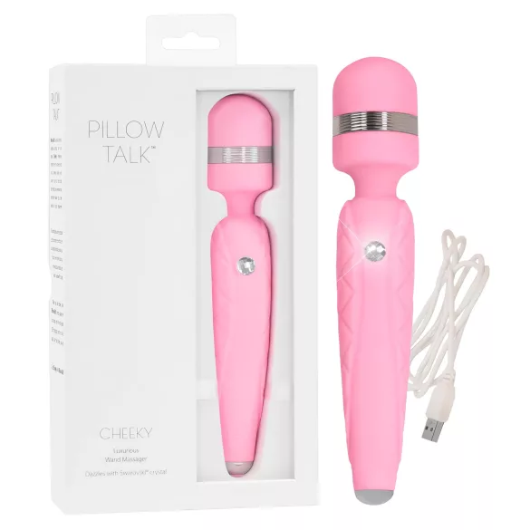 Pillow Talk Cheeky Wand - batteridriven massagevibrator (rosa)
