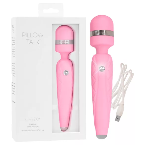 Pillow Talk Cheeky Wand - trådlös massagevibrator (rosa)