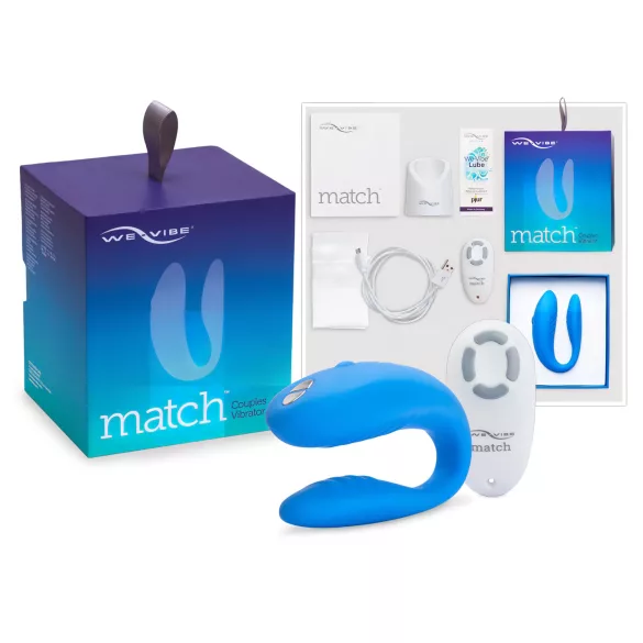 We-Vibe Match - parvibrator - vattentät uppladdningsbar - blå