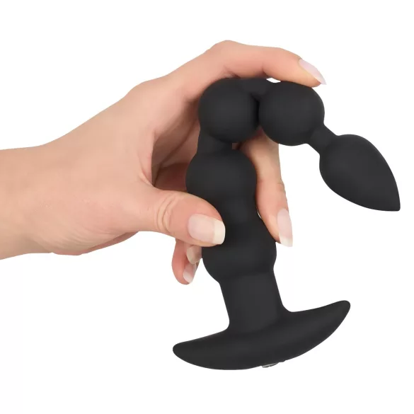 Black Velvets - uppladdningsbar analvibrator med 5 kulor - svart