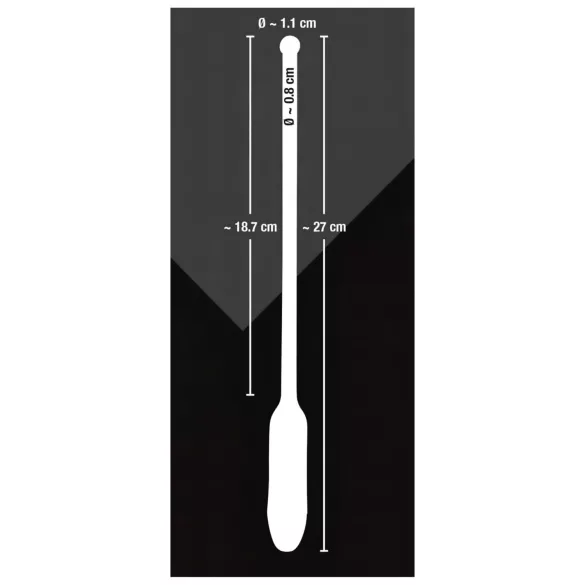 You2Toys - vibrator dilator - silikon, svart, 8-11mm