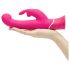 Happyrabbit - G-punkt vibrator med klitorisklämme - vattentät - rosa