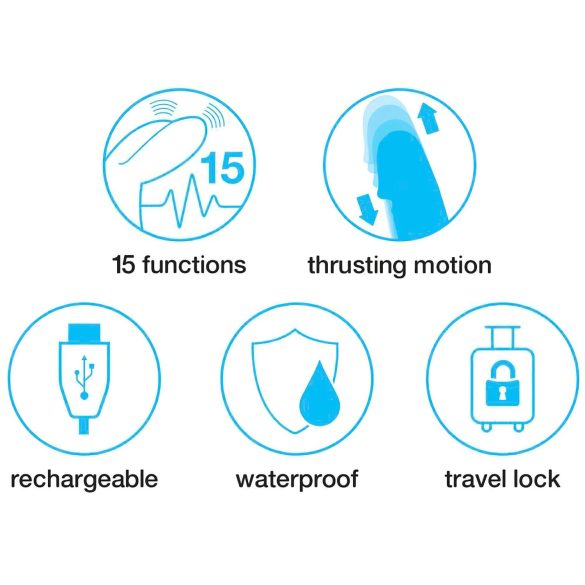 Happyrabbit - rabbitvibrator med stötande rörelse - uppladdningsbar - rosa