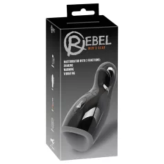   Rebel - masturbator med värme och vibration - upp och ner rörelse - svart