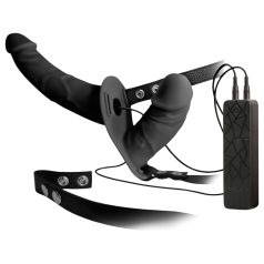 Double Thruster - strap-on dubbel vibrator - svart
