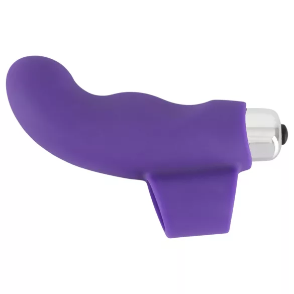 SMILE - finger vibrator - vågig yta - silikon lila
