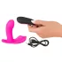 SMILE - fjärrstyrd strap-on vibrator - uppladdningsbar - rosa