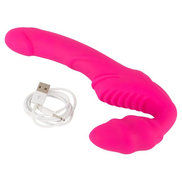 Double2Teaser - påsättbar vibrator utan remmar (rosa)