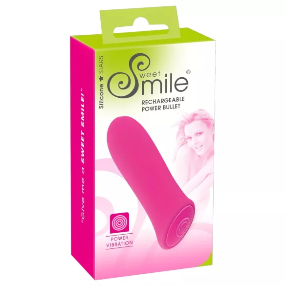 SMILE Power Bullet - minivibrator med stark motor - uppladdningsbar - rosa