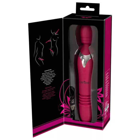Javida Thrusting - 3‑i‑1 masserande vibrator (röd)