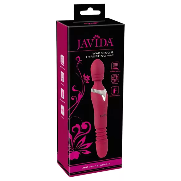 Javida Thrusting - 3‑i‑1 masserande vibrator (röd)