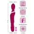 Javida Thrusting - 3‑i‑1 masserande vibrator (röd)