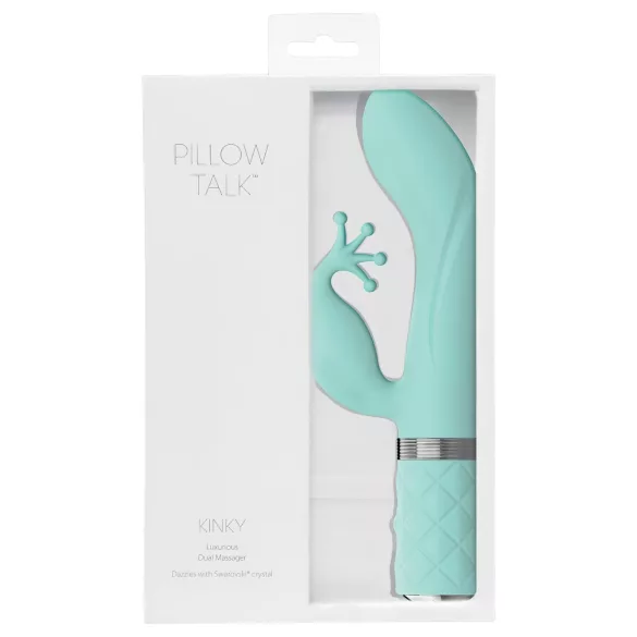 Pillow Talk Kinky - uppladdningsbar G-punktsvibrator med 2 motorer (turkos)