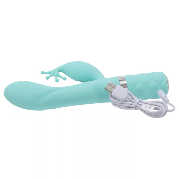 Pillow Talk Kinky - uppladdningsbar G-punktsvibrator med 2 motorer (turkos)