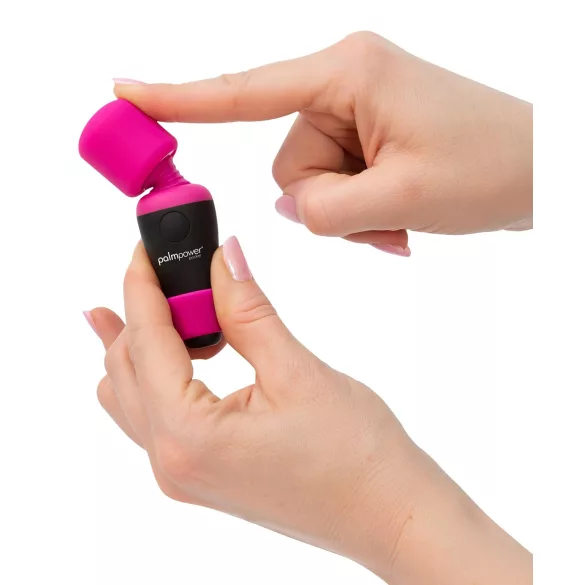 PalmPower - minivibrator wand - kraftfull massage - silikon rosa/svart