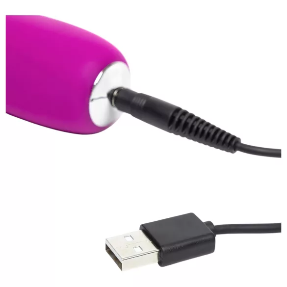 Happyrabbit - Rabbitvibrator med klitorisstimulator - uppladdningsbar lila
