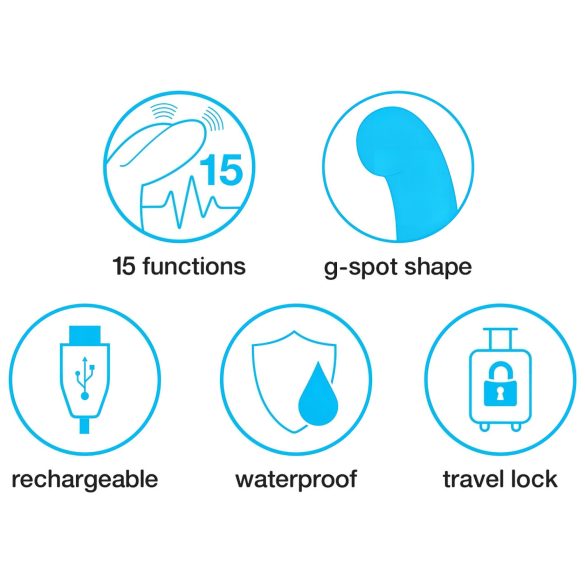 Happyrabbit - G-punkt vibrator - smal modell - svart