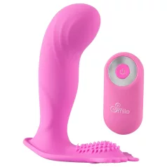   SMILE - G-punkts trosa vibrator - uppladdningsbar fjärrstyrd silikon rosa