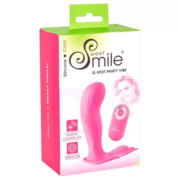 SMILE - G-punkts trosa vibrator - uppladdningsbar fjärrstyrd silikon rosa