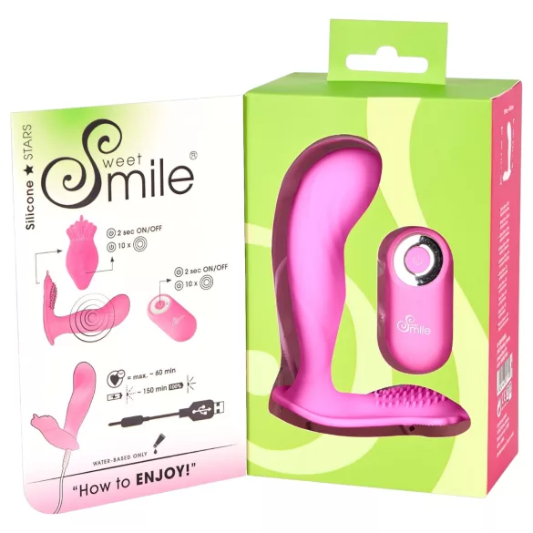 SMILE G-Spot Panty - bärbar uppladdningsbar, trådlös vibrator (rosa)