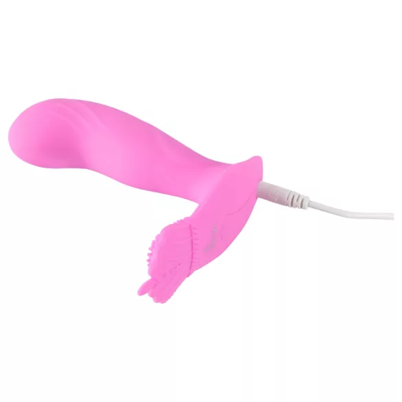 SMILE - G-punkts trosa vibrator - uppladdningsbar fjärrstyrd silikon rosa