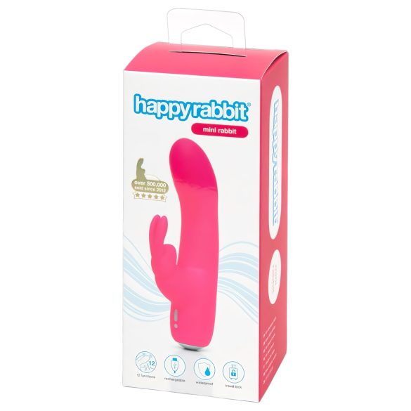 Happyrabbit - rabbitvibrator mini - uppladdningsbar - rosa