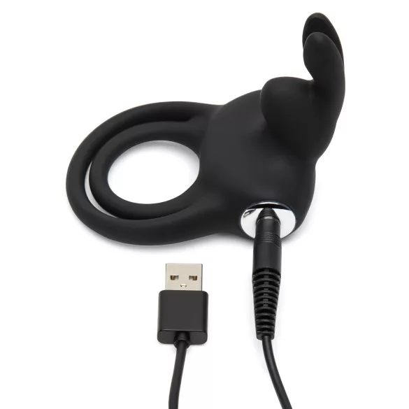 Happyrabbit - penisring och pungvibrator - vattentät uppladdningsbar - svart