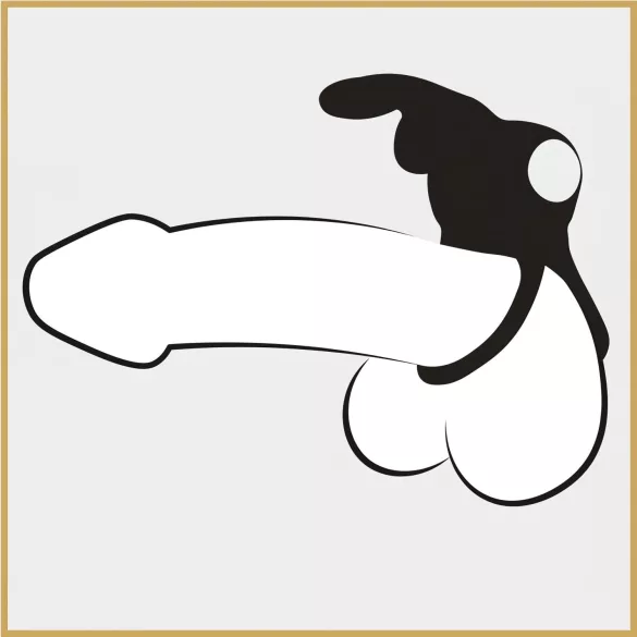 Happyrabbit - penisring och pungvibrator - vattentät uppladdningsbar - svart
