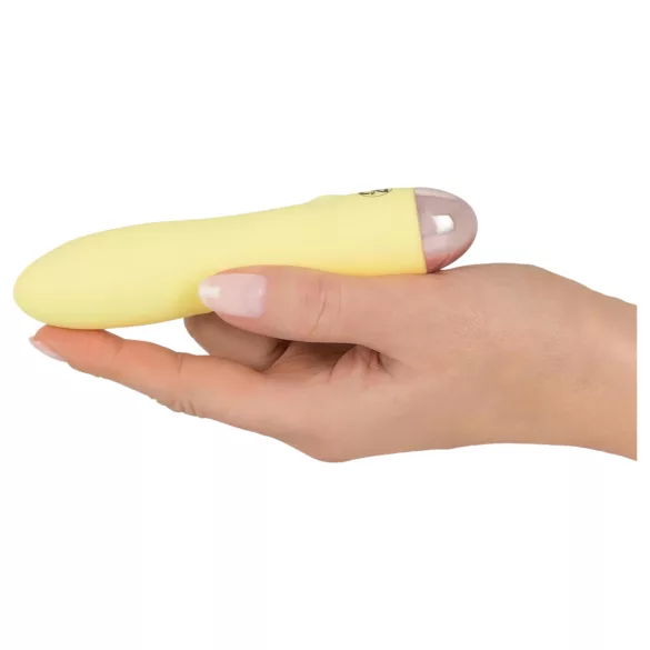 Cuties Mini Yellow - uppladdningsbar silikonstavvibrator (gul)
