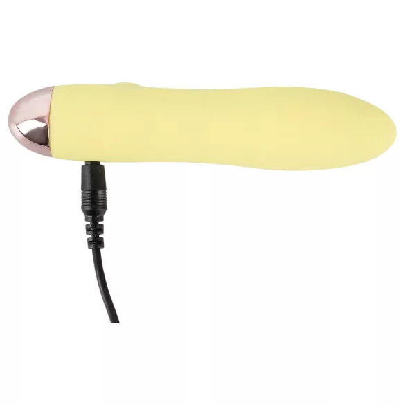 Cuties Mini Yellow - uppladdningsbar silikonstavvibrator (gul)
