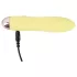Cuties Mini Yellow - uppladdningsbar silikonstavvibrator (gul)