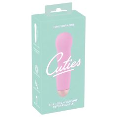   Cuties Mini Rose - vibrator med vågfunktion - uppladdningsbar silikon rosa
