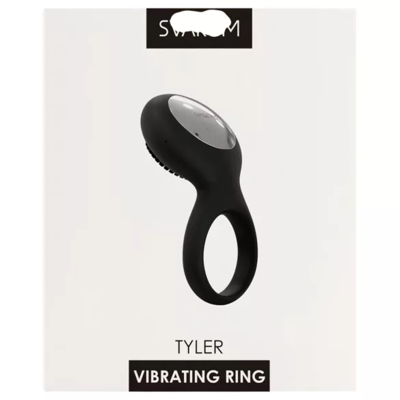 Svakom Tyler - penisring med vibration - uppladdningsbar vattentät svart