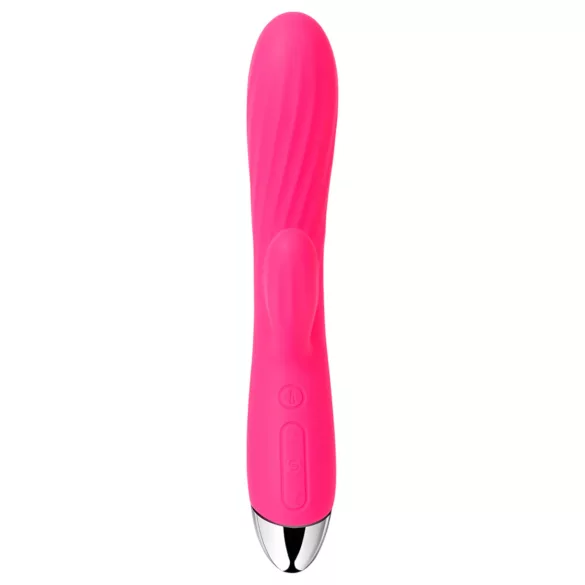 Svakom Angel - vibrator med klitorisstimulator - vattentät, värmande - röd