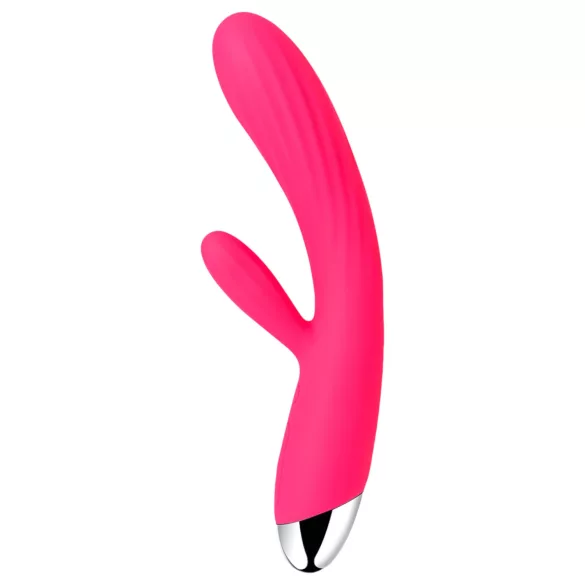 Svakom Angel - vibrator med klitorisstimulator - vattentät, värmande - röd