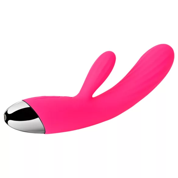 Svakom Angel - vibrator med klitorisstimulator - vattentät, värmande - röd