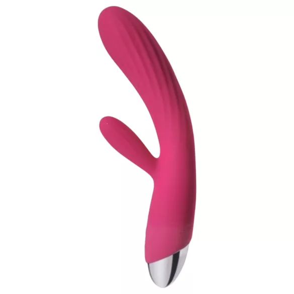 Svakom Angel - vibrator med klitorisstimulator - vattentät, värmande - röd