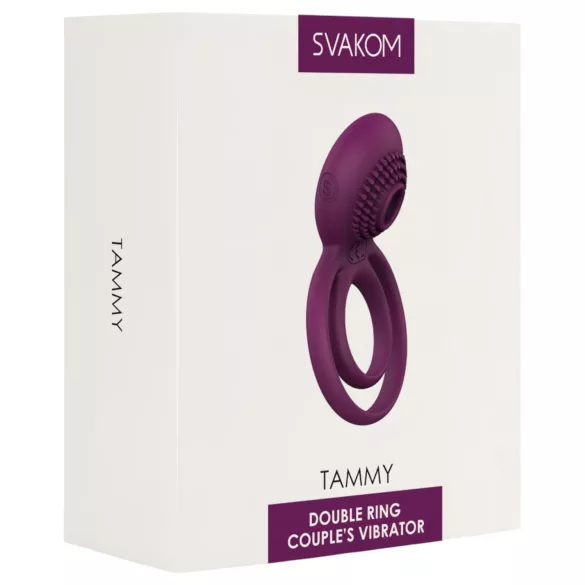 Svakom Tammy - vibratorring för penis och pung - uppladdningsbar - lila