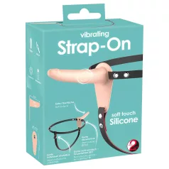   You2Toys - Strap-On - uppladdningsbar, påspänningsbar vibrator (hudfärgad)