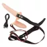 You2Toys - Strap-on - påspänningsbar dubbel vibrator (hudfärgad)