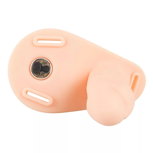 You2Toys - Strap-on - påspänningsbar dubbel vibrator (hudfärgad)