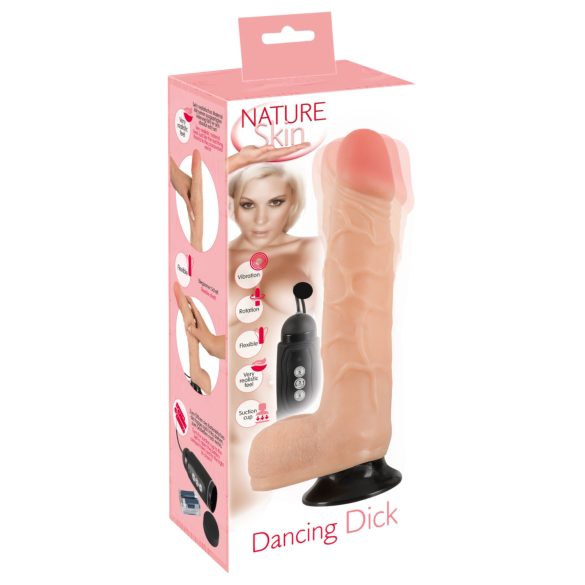 Nature Skin - roterande realistisk dildo vibrator - hudfärg