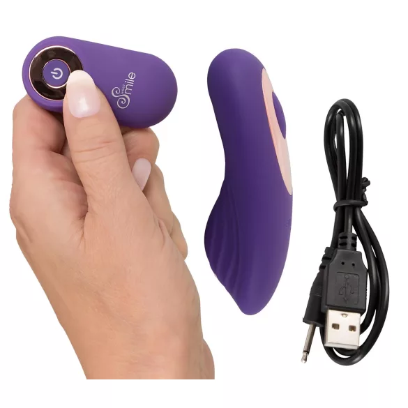 SMILE - trosvibrator med fjärrkontroll - uppladdningsbar - lila