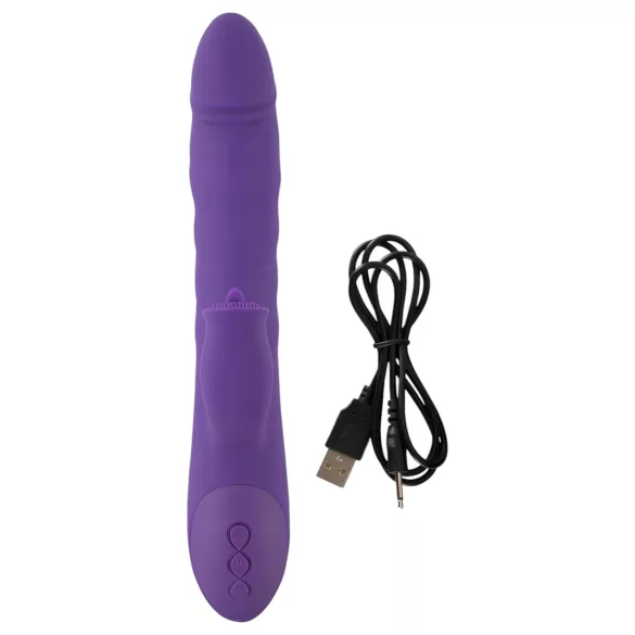 Smile Pearl - vibrator med pärlor - stötrörelse - lila