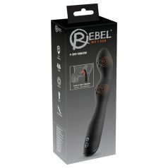 Rebel P-Spot - 2 motorer prostata vibrator (svart)