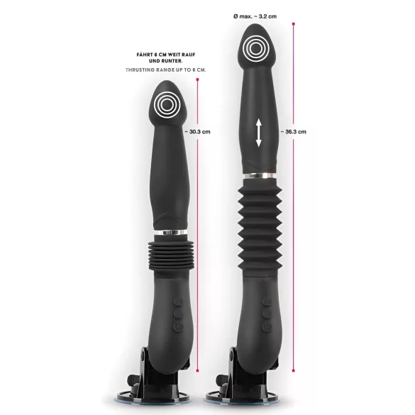 You2Toys - sexmaskin med fjärrkontroll - uppladdningsbar vibrator svart