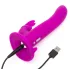 Happyrabbit - strap-on vibrator med kaninöron - lila