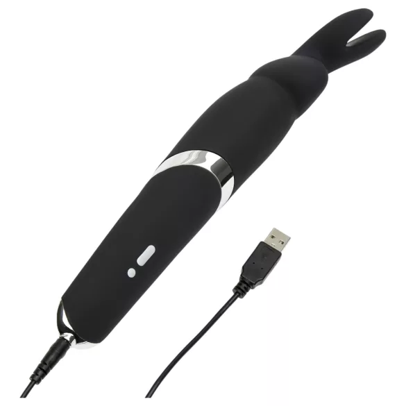 Happyrabbit - wand vibrator - uppladdningsbar massagestav - svart