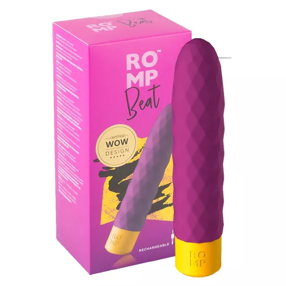 ROMP Beat - vibratorstav uppladdningsbar vattentät silikon lila